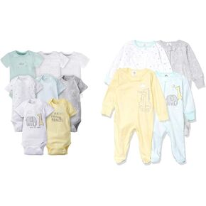 Gerber 8-pack Short Sleeve Onesies and 4-Pack Sleep 'N Play Clothing Bundle in Kuwait