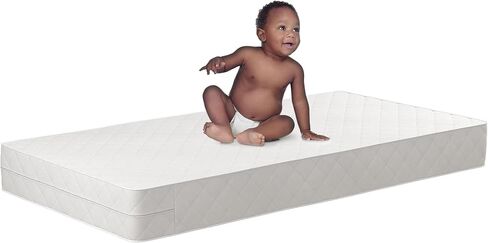 Safety 1st Polypropylene Vinyl Cover Heavenly Dreams Deluxe Dual 2-in-1 Baby Crib and Toddler Mattress, Waterproof and Stain Resistant Cover,Firm, White in Kuwait