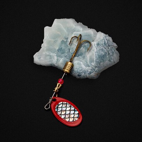 مجموعة طعوم سكونكايك الدوارة، طعوم صيد للمياه العذبة، ملونة، ساطعة، أوزان نحاسية، مجموعة طعوم دوارة معدنية صلبة غير قابلة للصدأ مع صندوق أدوات الصيد... in Kuwait