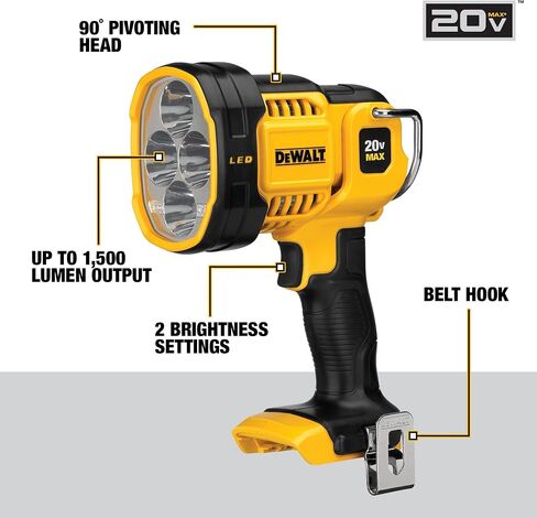 ديوالت مصباح عمل LED 20 فولت كحد اقصى، (dcl040)، مقاس واحد in Saudi Arabia