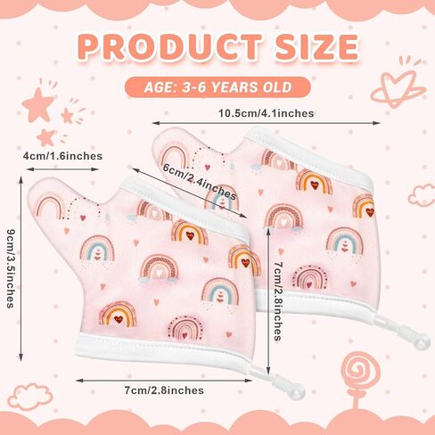 Seematn 4 Pairs Thumb Sucking Stop for Kids Breathable Thumb Suck Guard for Baby Toddler Stop Sucking Fingers Nail Biting Gloves(3-6 Years,Unicorn) in Saudi Arabia