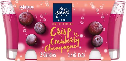 وعاء شمعة Glade، معطر جو، الصنوبر المتلألئ والأرز، 3.4 أونصة، عدد 2 in Saudi Arabia