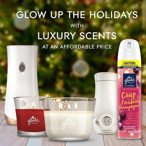 وعاء شمعة Glade، معطر جو، الصنوبر المتلألئ والأرز، 3.4 أونصة، عدد 2 in Saudi Arabia