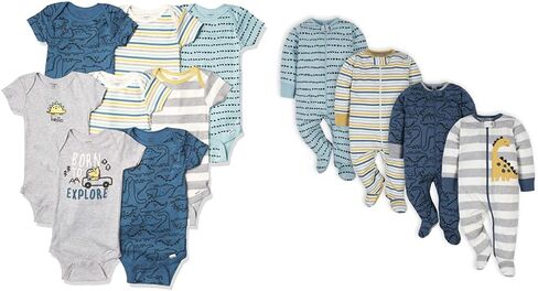 Gerber 8-pack Short Sleeve Onesies and 4-Pack Sleep 'N Play Clothing Bundle in Saudi Arabia