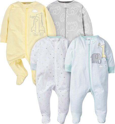 مجموعة ملابس Gerber مكونة من 8 قطع بأكمام قصيرة ومجموعة ملابس Sleep 'N Play مكونة من 4 قطع in Kuwait