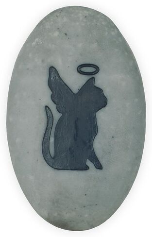 AngelStar Rainbow Bridge Pet Stone - القطط تترك مطبوعات مخالب على قلبك إلى الأبد، رمادي غامق in Saudi Arabia