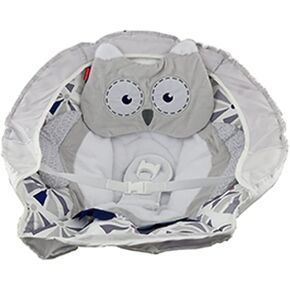 قطعة بديلة من Ele Toys لبومة Fisher-Price Love You 2 في 1 الفاخرة Cradle 'n Swing مع Smart Connect - FLG83 ~ وسادة غطاء مقعد متأرجح بديلة من القطيفة ~ طباعة بومة، أزرق، رمادي، أبيض، 14.0 أونصة in Kuwait