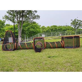 6 in 1 Cat Enclosure Cat Tunnel for Outside Rabbit and Small Animals Tent with Carry Bag