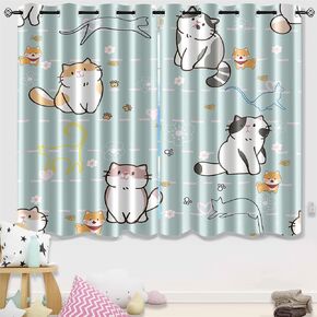 Cartoon Dinosaur Blackout Curtain Panels Curtains Blue Curtains for Boys Bedroom Grommet Top Window Treatment 2 Panels Drapes Kids Room Decor Navy Blue Curtains 84 Inch Length, 82" x 84" in Kuwait