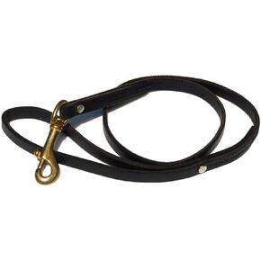 Signature k-9 Standard Leather Leash, 72" L, Black, 6-Feet by 1/2-Inch, (Signature K9-02) in Kuwait