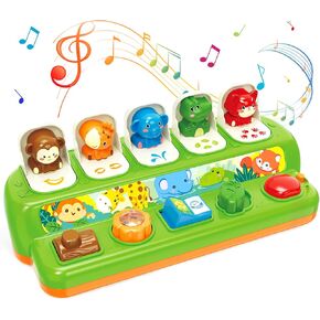 ألعاب الأطفال الصغار من Ellinjan، ألعاب سبب وتأثير للحيوانات مع الضوء والموسيقى لهدايا الأولاد والبنات من عمر 1-2 سنة، ألعاب أطفال تعليمية للتعلم المبكر من 12 إلى 18 شهرًا in Kuwait