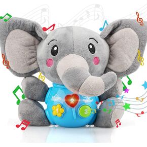 STEAM Life Baby Toys 3-6 Months Baby Boy Gifts Newborn Musical Toys Plush Elephant for Baby 6 to 12 Months Infant Toys for Baby Boys Girls 0-6 Month Old Newborn Toys 0 3 Months Baby