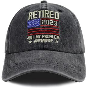 تقاعد 2023 ليست مشكلتي بعد الآن مع قبعة العلم الأمريكي، قبعة بيسبول للتقاعد مطرزة من القطن والدنيم قابلة للتعديل in Kuwait