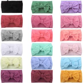 شو واي 18 قطعة من عصابات الرأس المصنوعة من النايلون لحديثي الولادة، ربطات شعر مرنة ناعمة لحديثي الولادة والرضع والأطفال الصغار in Kuwait