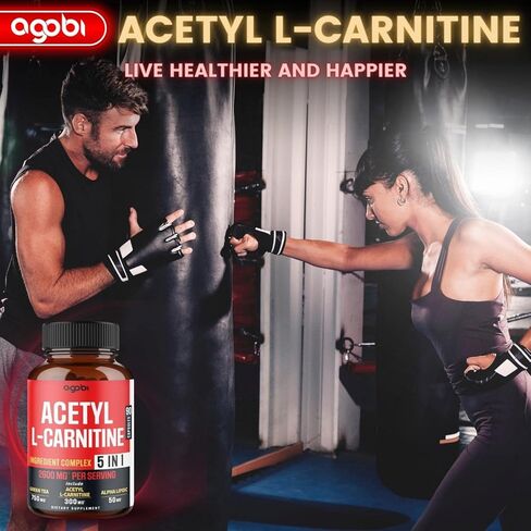 مكمل أسيتيل إل-كارنيتين - 2600 ملجم لمدة 3 أشهر - ممزوج بحمض ألفا ليبويك والشاي الأخضر وحبوب القهوة الخضراء وكيتونات التوت - دعم صحة الذاكرة والدماغ، غير معدل وراثيًا - 90 كبسولة نباتية in Kuwait