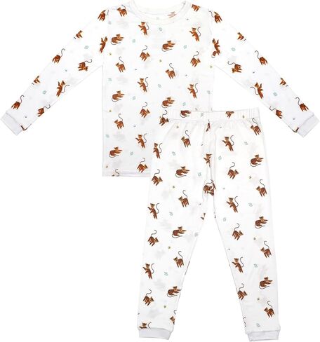 Toddler Pajamas - Soft, Breathable Long-Sleeve Pajama Set for Kids | Soft, Breathable Long-Sleeve Pajama Set for Kids, Imported, Kids Sleepwear, 95% Viscose Derived from Bamboo, 5% Spandex in Saudi Arabia