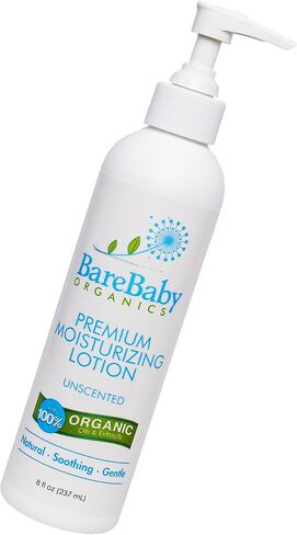 Organic Baby Lotion – For Normal, Dry or Sensitive Skin – No Added Fragrances - Eczema Friendly Moisturizer – With Aloe Vera, Coconut Oil, Shea Butter – Gluten Free – 8oz in Saudi Arabia