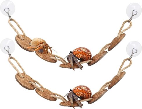 Neeenn 2 Pack Hermit Crab Climbing Toys, Hermit Crab Supplies, Reptile Vines Toys, Reptile Tank Terrarium Aquarium Accessories, Habitat Decor for Lizards Geckos Snakes Hermit Crab in Saudi Arabia