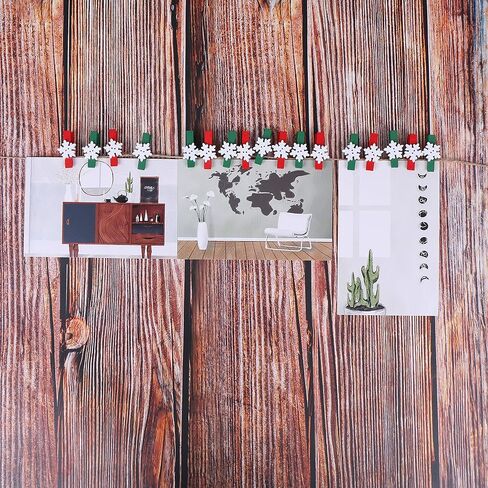 100 قطعة مشابك خشبية ندفة الثلج، مشابك صغيرة خشبية طبيعية للصور الوثاق دبوس الغسيل in Kuwait