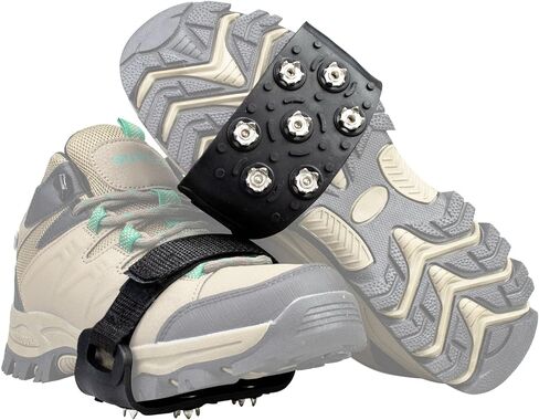 VINFUTIN Crampon Traction Cleats 7 Point Cleats for Shoes and Boots Anti-Skid Traction Grips Ice Cleats for Walking or Hiking on Snow and Ice in Saudi Arabia