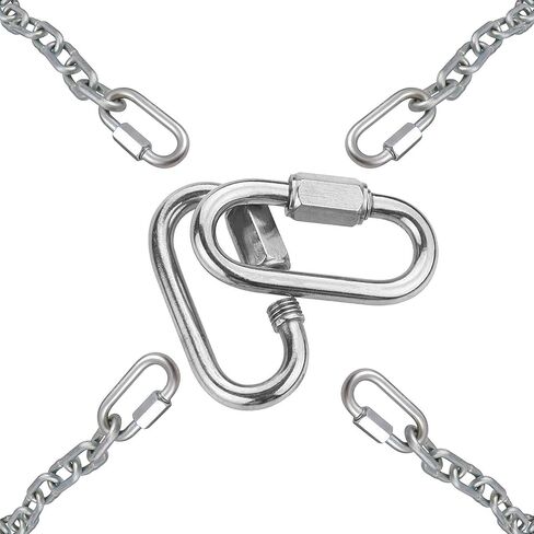 STARVAST M7 Quick Link Oval Carabiner 8pcs 7mm Quick Links Chain Connector Locking Carabiner Clip for Outdoor (Shade Sails) and Indoor Equipment (Chandelier) in Kuwait