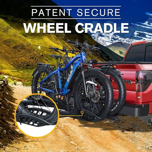 Young Electric E-Bike Rack Hitch Mount Platform Style for Cars Trucks SUVs Minivans RV, fits E-Bike with Up to 5-inch Fat Tire Carrier Rack 200 lbs Capacity in Kuwait