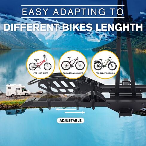 Young Electric E-Bike Rack Hitch Mount Platform Style for Cars Trucks SUVs Minivans RV, fits E-Bike with Up to 5-inch Fat Tire Carrier Rack 200 lbs Capacity in Kuwait