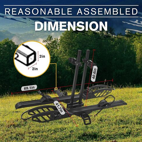 Young Electric E-Bike Rack Hitch Mount Platform Style for Cars Trucks SUVs Minivans RV, fits E-Bike with Up to 5-inch Fat Tire Carrier Rack 200 lbs Capacity in Kuwait