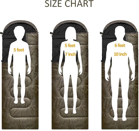 RIOYALO 0 Degree Sleeping Bags for Adults Cold Weather | Big and Tall 4 Season Winter Camping Sleeping Bag w. Compression Sack for Youth Hiking Backpacking | Portable Waterproof | XL Up to 6 ft 10 in in Kuwait