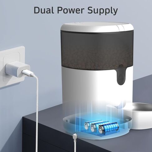 Anysea Automatic Cat Food Dispenser: 4L Automatic Dog Feeder with LCD Display, Meal/Portion Control Auto Pet Feeder with Freshness Preservation Voice Recorder for Cats and Small Medium Dogs in Kuwait