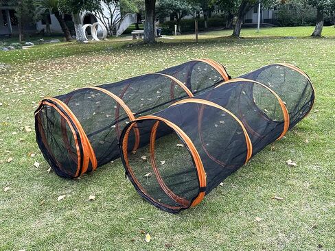 6 in 1 Pet Cat and Dog Tunnel Tent Foldable Pet Tent Outdoor Pop Up Pet Playpen Cage Fences House (Styles 1) in Kuwait