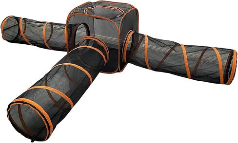 6 in 1 Pet Cat and Dog Tunnel Tent Foldable Pet Tent Outdoor Pop Up Pet Playpen Cage Fences House (Styles 1) in Kuwait