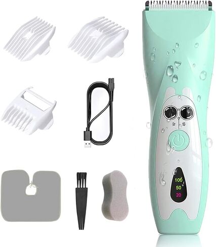 LANMODA Baby Hair Clippers, Ultra-Quiet Hair Trimmer for Toddler Children with Autism, Waterproof Rechargeable Haircut Kit for Infant Kids in Saudi Arabia