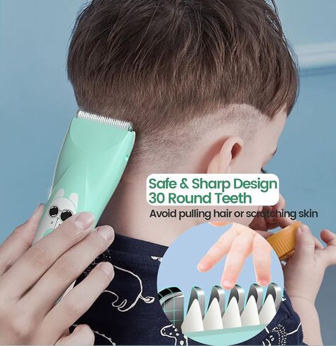 LANMODA Baby Hair Clippers, Ultra-Quiet Hair Trimmer for Toddler Children with Autism, Waterproof Rechargeable Haircut Kit for Infant Kids in Saudi Arabia