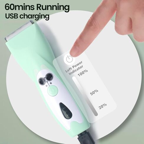 LANMODA Baby Hair Clippers, Ultra-Quiet Hair Trimmer for Toddler Children with Autism, Waterproof Rechargeable Haircut Kit for Infant Kids in Saudi Arabia