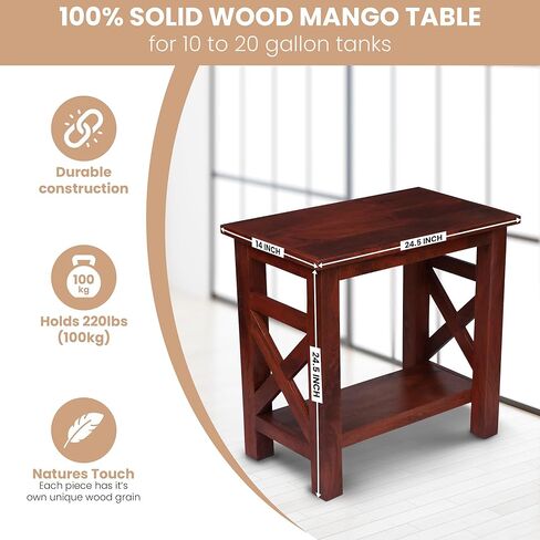 حوض للأسماك من الخشب الصلب يصل إلى 20 جالونًا، وحامل خزان أسماك سعة 20 جالونًا، وحامل حوض السمك، وحامل خزان أسماك 10 جالونًا، وطاولة خزان الأسماك، وحامل تررم، وطاولة حوض السمك in Kuwait