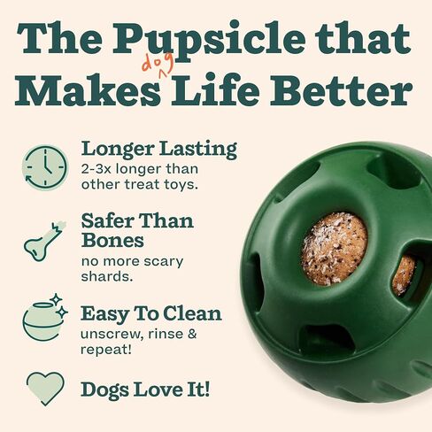 WOOF Starter Pack - Interactive Dog Toys for Boredom - Dog Treat Molds Silicone - Chicken-Flavored Healthy Treats for Dogs - Pupsicle Doggy Enrichment Toy - for Large Pups - 25-75 lbs in Kuwait