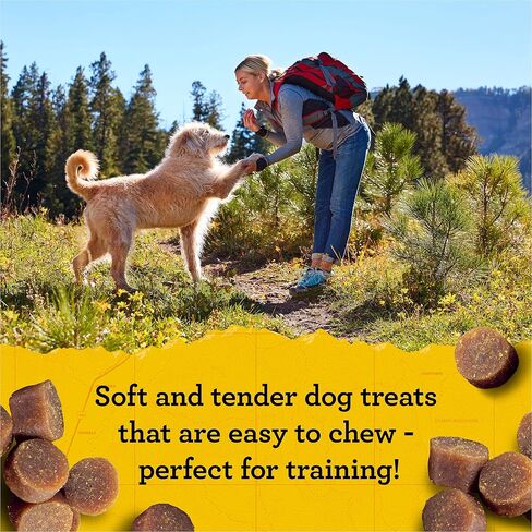مكافآت تدريب الكلاب الصغيرة الطبيعية من زوك، وصفة لحم البقر، مكافآت ناعمة للكلاب الصغيرة مع الفيتامينات والمعادن، مصنوعة لجميع أحجام السلالات (لحم البقر، 6 أونصة (عبوة من 6)) in Kuwait