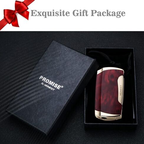 Metal Lighter Double Jet Flame Butane refillable Lighter Shipped Without Gas (2PCS Brown) in Kuwait