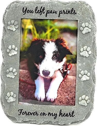 NewLifeLandia Pet Memorial Picture Frame Keepsake for Dog or Cat, Perfect Loss of Pet Gift for Remembrance and Healing (Tan) in Saudi Arabia