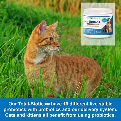 NWC Naturals Total-Biotics, Cat & Dog Probiotics for Digestive Health with Prebiotic, Unflavored Probiotic for Dogs & Cats, Supplement for Gut, Skin, Coat, Upset Stomach Relief, 365 Servings, 8 Ounces in Saudi Arabia