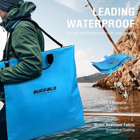 Buffalo Gear Fish Tournament Weigh in Bag for Bass Fishing, Heavy Duty Fish Bag for Caught Fish Waterproof,Leakproof,Puncture Resistant in Saudi Arabia