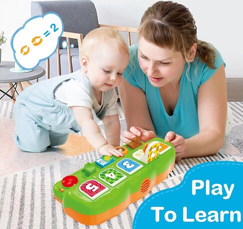 Ellinjan Toddler Toys, Animals Pop-Up Cause and Effect Toys with Light & Music for 1-2 Years Old Boys Girls Gifts, 12-18 Months Early Learning Educational Baby Toys in Kuwait