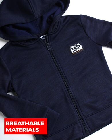 Reebok Baby Boys' Jogger Set - 3 Piece Fleece Sweatsuit Playwear Set (Size: 12M-7) in Saudi Arabia