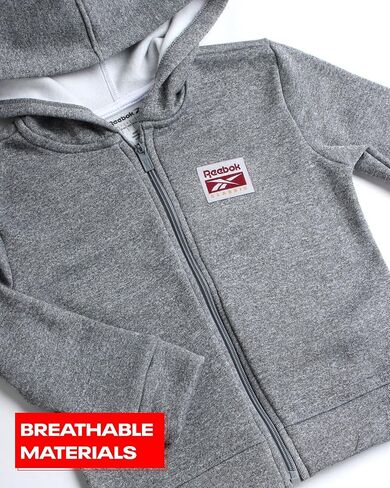 Reebok Baby Boys' Jogger Set - 3 Piece Fleece Sweatsuit Playwear Set (Size: 12M-7) in Saudi Arabia