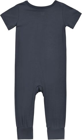 Aablexema Baby Romper Bamboo Rayon Short Sleeve Footless Pajamas 2 Way Zipper Summer Jumpsuit Outfit in Saudi Arabia