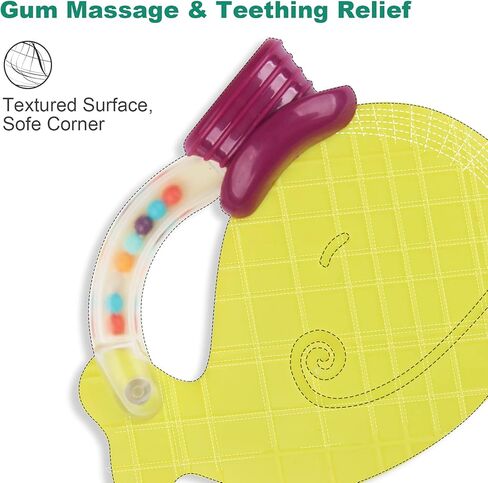 ألعاب التسنين خشخيشة للأطفال من عمر 0 ​​إلى 6 إلى 12 شهرًا، 10 قطع، مجموعة هدايا ألعاب تعليمية مبكرة للرضع للصبيان والبنات من عمر 3 إلى 6 أشهر، عضاضة ألعاب حسية لحديثي الولادة، هزاز للإمساك، خشخشة لوقت البطن مع صندوق تخزين in Kuwait