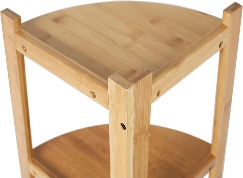 رف زاوية من 4 طبقات من JTdiffer، حامل نبات الخيزران الصناعي، رف سلم صغير لخزانة الكتب للمكتب المنزلي in Kuwait