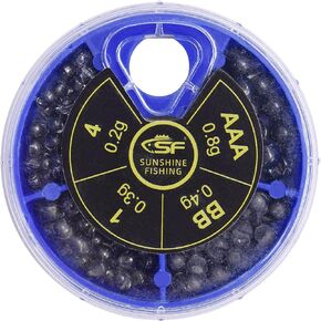 SF Micro Split Shot Lead Combo Removable Fly Fishing Lead Ice Fishing Pure Lead Sinkers Weights Fishing Tackle(112Pcs/4 Size/1 Box) in Saudi Arabia