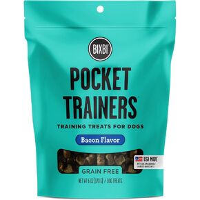 BIXBI Pocket Trainers, Peanut Butter - Training Treats for Dogs - Low Calorie All Natural Grain Free Dog Treats in Kuwait